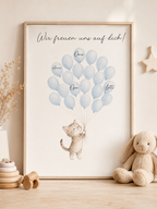Babyposter - Babyparty - Elefant