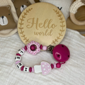 Schnullerkette - Rosa | Weiß | Pink | Blümchen