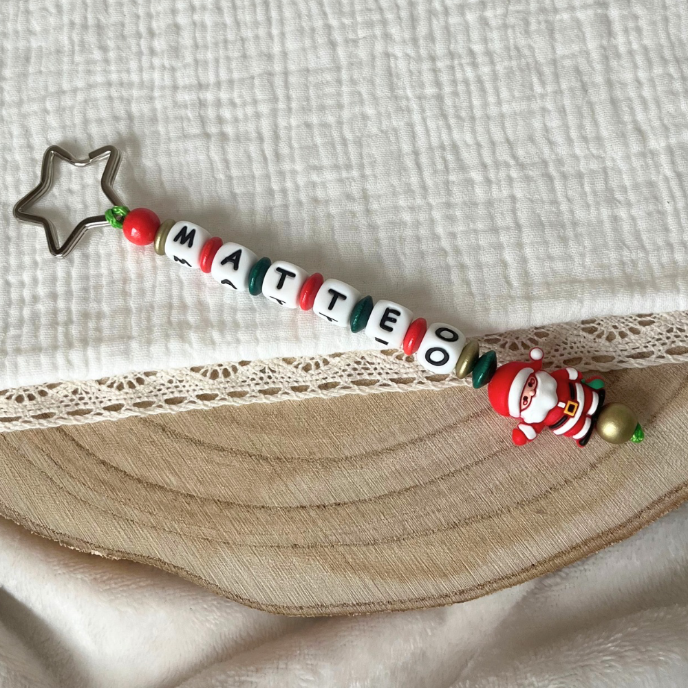 Personalisierter Weihnachtsschlüsselanhänger mit Namen – Weihnachtsgeschenk für Kinder & Erwachsene