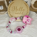 Schnullerkette - Pink | Igel | Eule