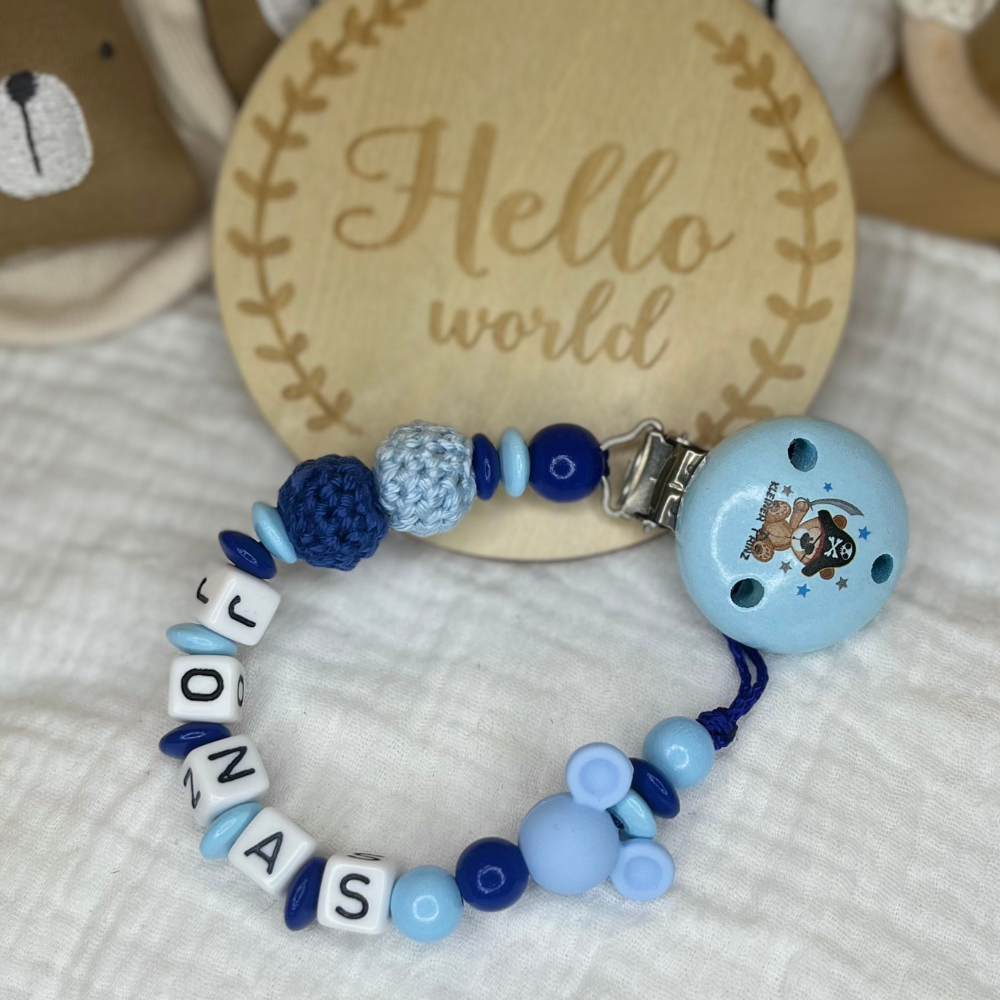 Schnullerkette - Blau | Micky Mouse | Kleiner Prinz