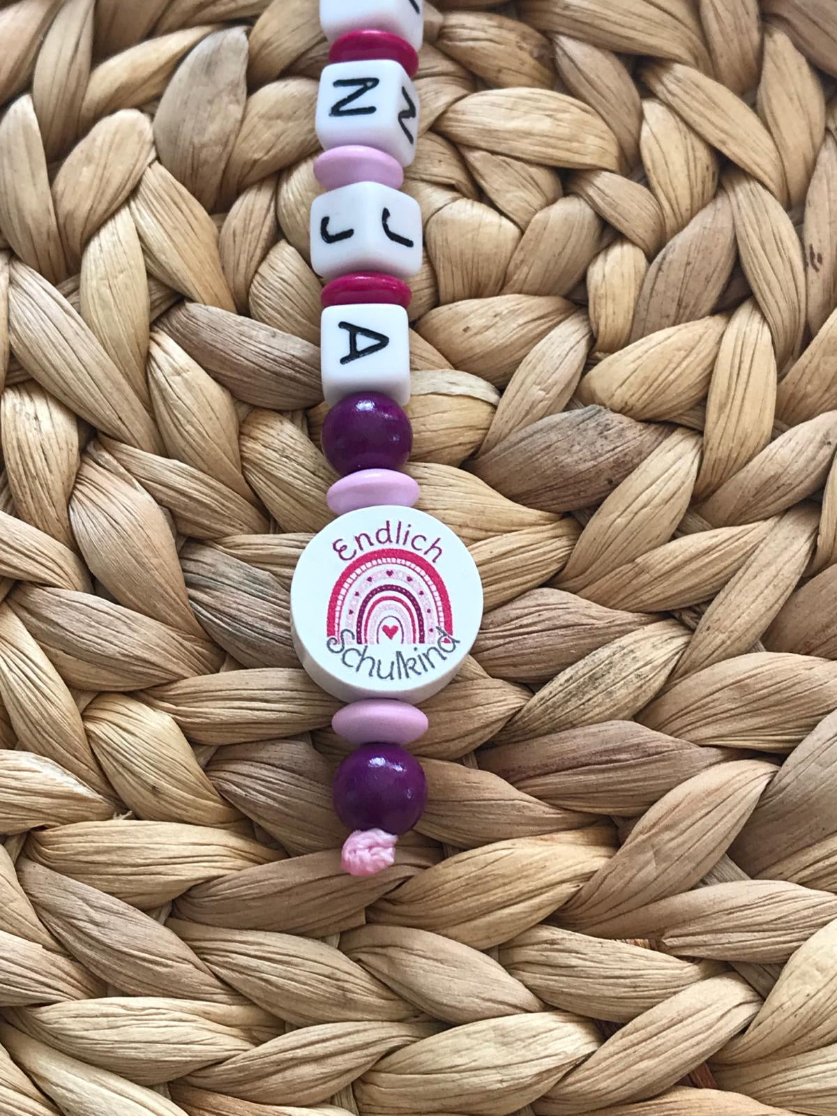 Rechenkette ABC Kette mit Namen Mädchen ★Endlich Schulkind★ Schulkind Einschulung Schultüte (Kopie) (Kopie)
