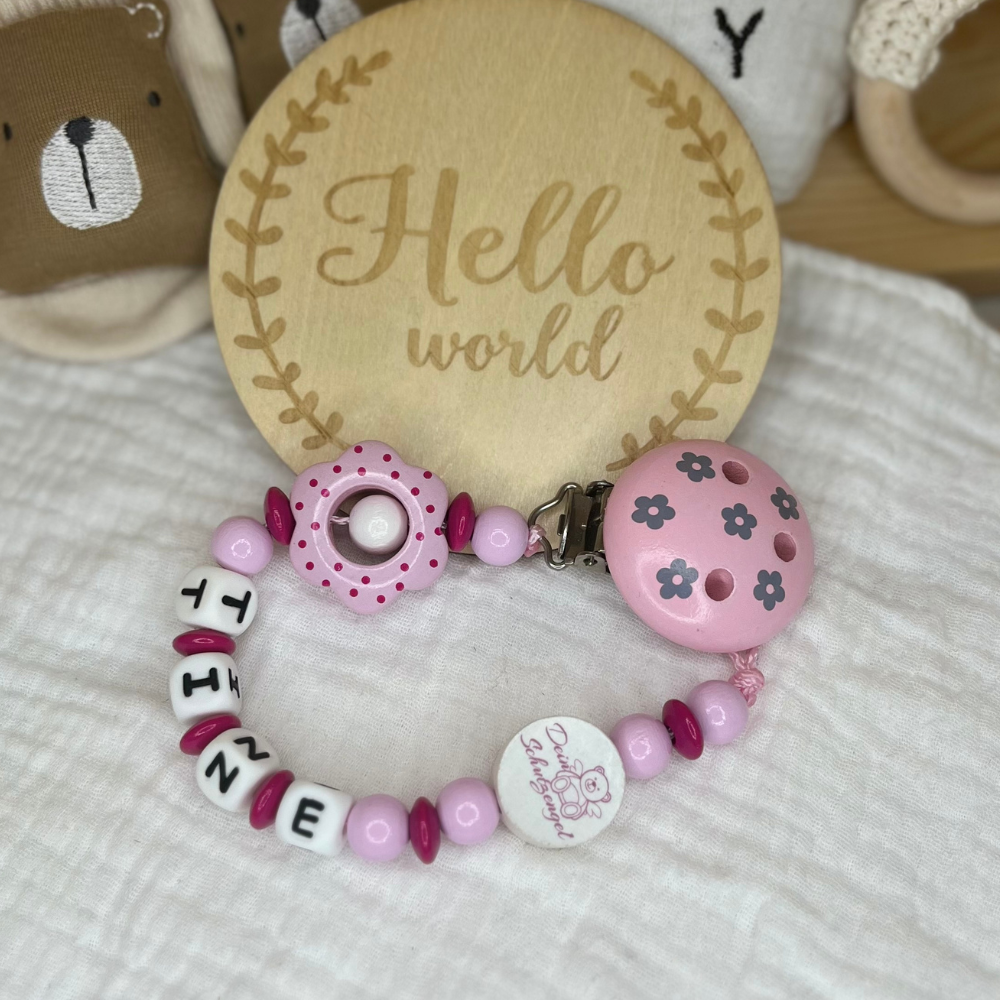 Schnullerkette - Rosa | Pink | Dein Schutzengel