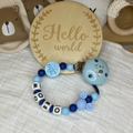 Schnullerkette - Micky Mouse | Blau  | I love you