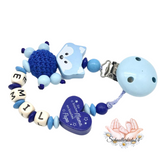 Nuckelkette mit Namen - Geschenk zur Geburt Taufe Babyparty