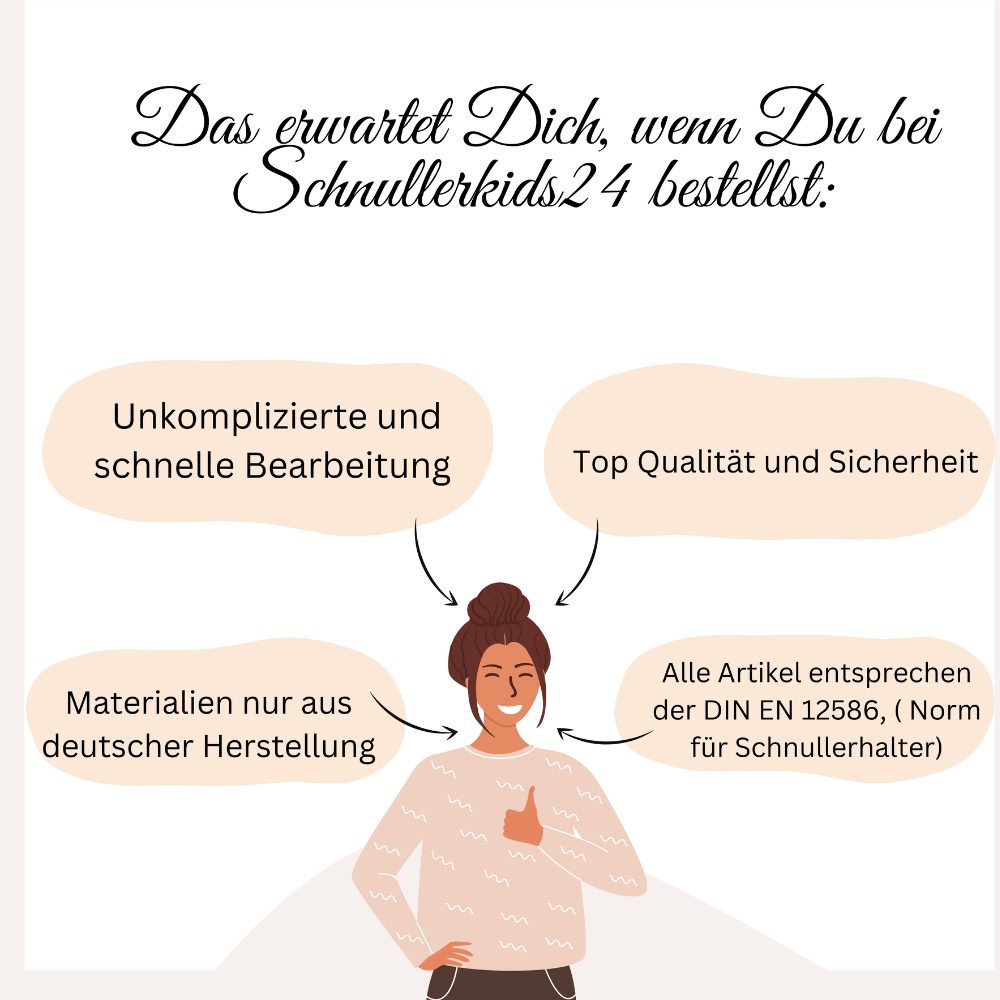 Schnullerkette mit Namen Geschenk zur Geburt Taufe Babyparty Geburtstag