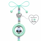 Zauberhafter Babyschalenanhänger Auto mit I LOVE MOM & I LOVE DAD – Wendeperle