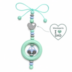Zauberhafter Babyschalenanhänger Auto mit I LOVE MOM & I LOVE DAD – Wendeperle