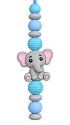 Babyschalenanhänger 3D Elefant – Liebevoll handgemacht für unterwegs - Geschenk