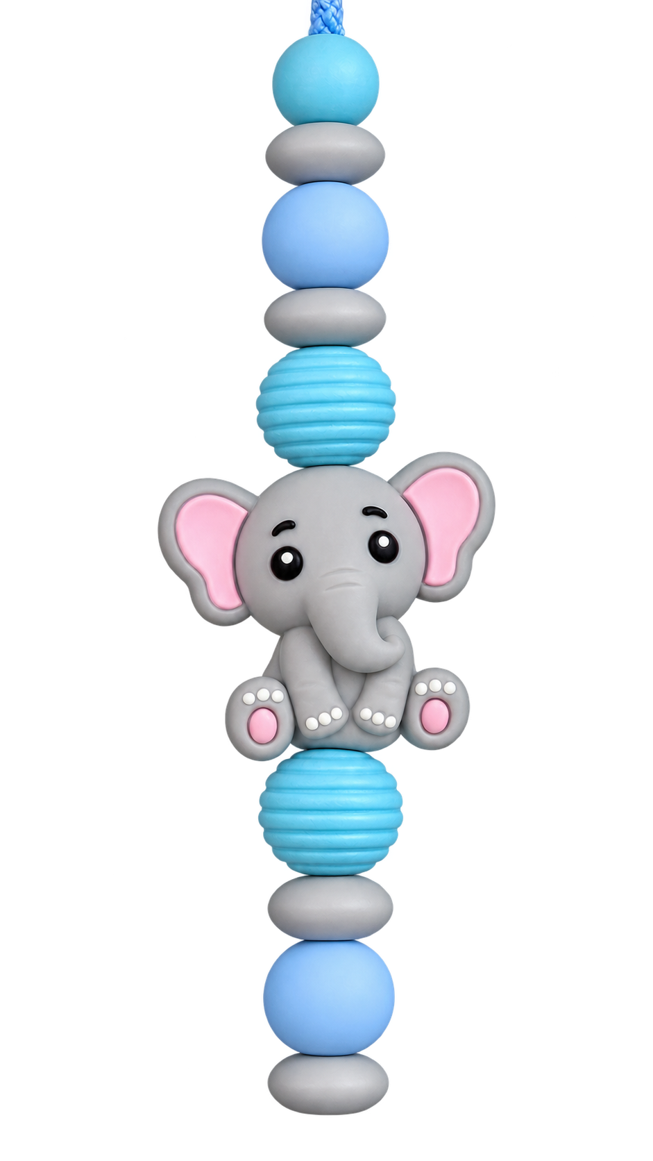 Babyschalenanhänger 3D Elefant – Liebevoll handgemacht für unterwegs - Geschenk