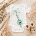 Zauberhafter Babyschalenanhänger Auto mit I LOVE MOM & I LOVE DAD – Wendeperle