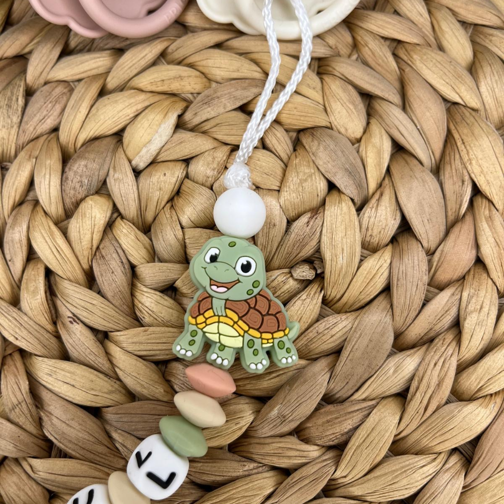 Schnullerkette mit Namen | Mädchen | Junge | Schildkröte | Babygeschenk