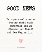 Geburtsposter - Regenbogen Beige