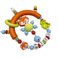 Baby Greifring personalisiert – Fuchs & Dino Motiv