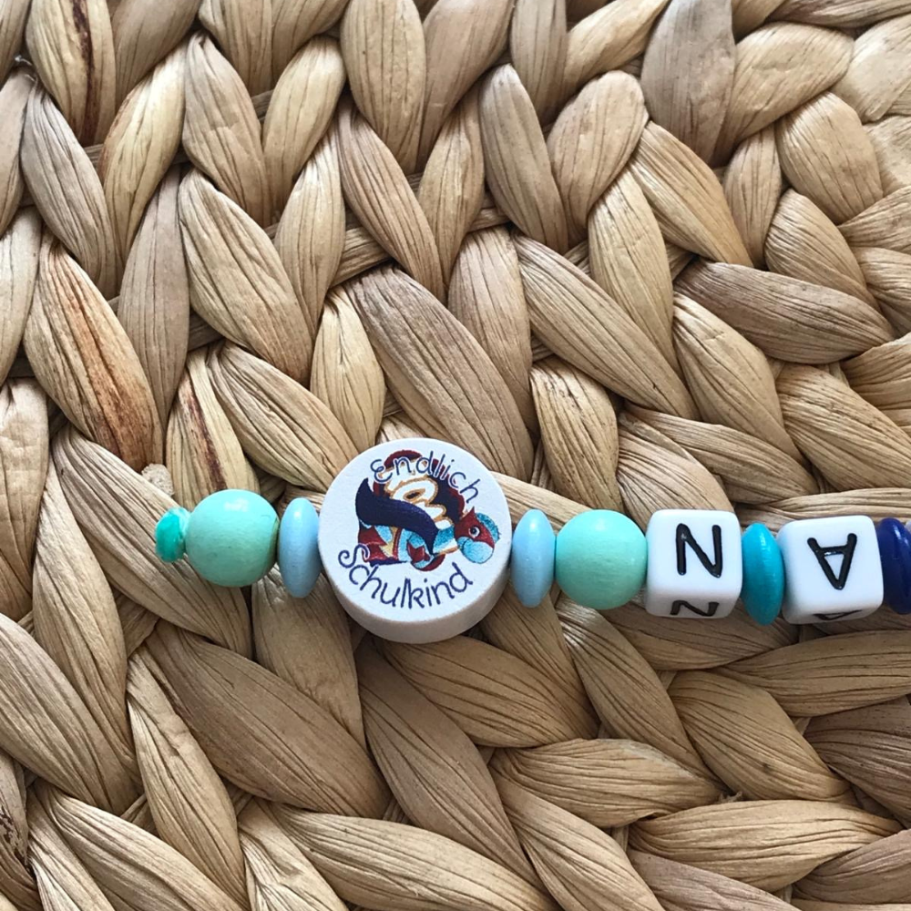 Rechenkette ABC Kette mit Namen Mädchen ★Endlich Schulkind★ Schulkind Einschulung Schultüte
