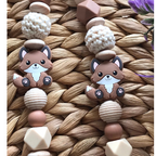 Kinderwagenkette Wagenkette mit Namen Mädchen Junge Fuchs Geschenk zur Geburt Taufe Babyparty