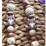 Kinderwagenkette Wagenkette mit Namen personalisiert Fuchs Kinderwagenzubehör