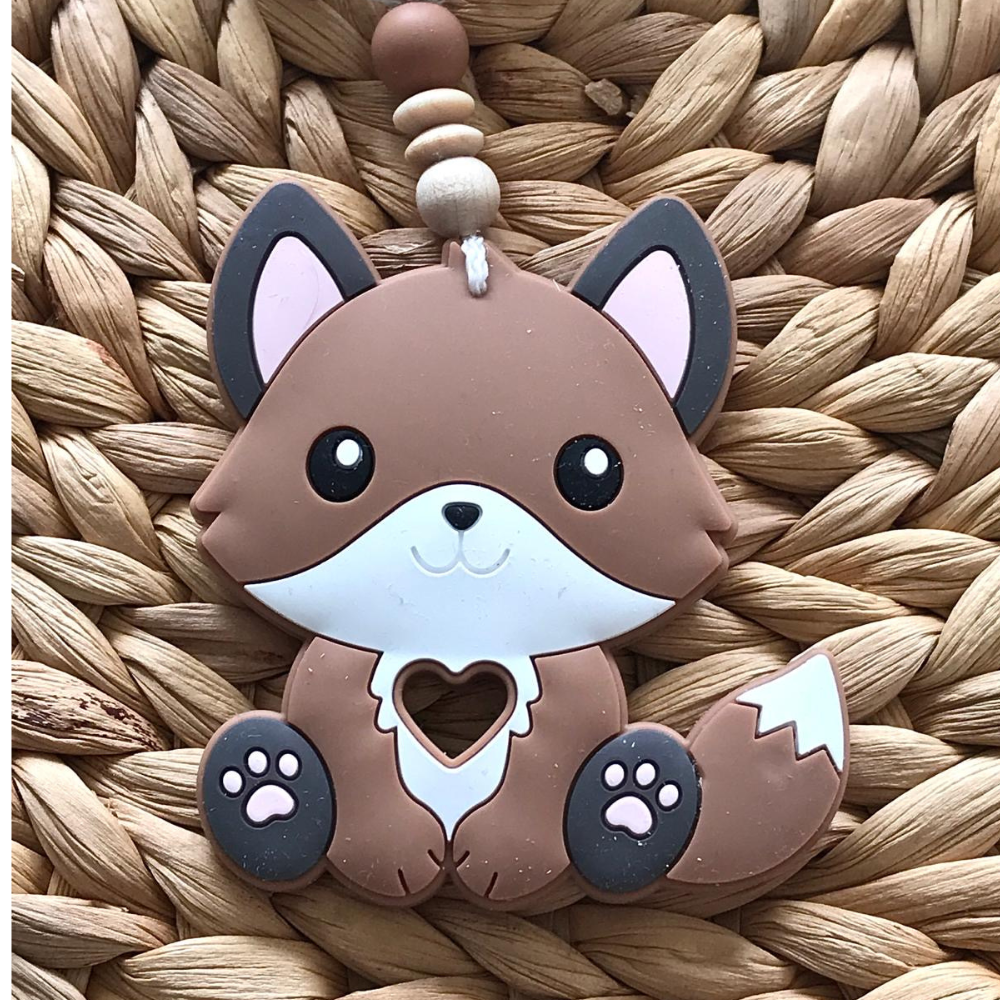 Kinderwagenkette Wagenkette mit Namen Mädchen Junge Fuchs Geschenk zur Geburt Taufe Babyparty