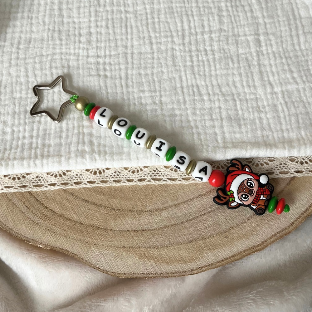 Personalisierter Weihnachtsschlüsselanhänger mit Namen – Weihnachtsgeschenk für Kinder & Erwachsene