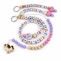 ABC Rechenkette mit Taschenbaumler – personalisierte Lernkette mit Namen – Geschenk zur Einschulung
