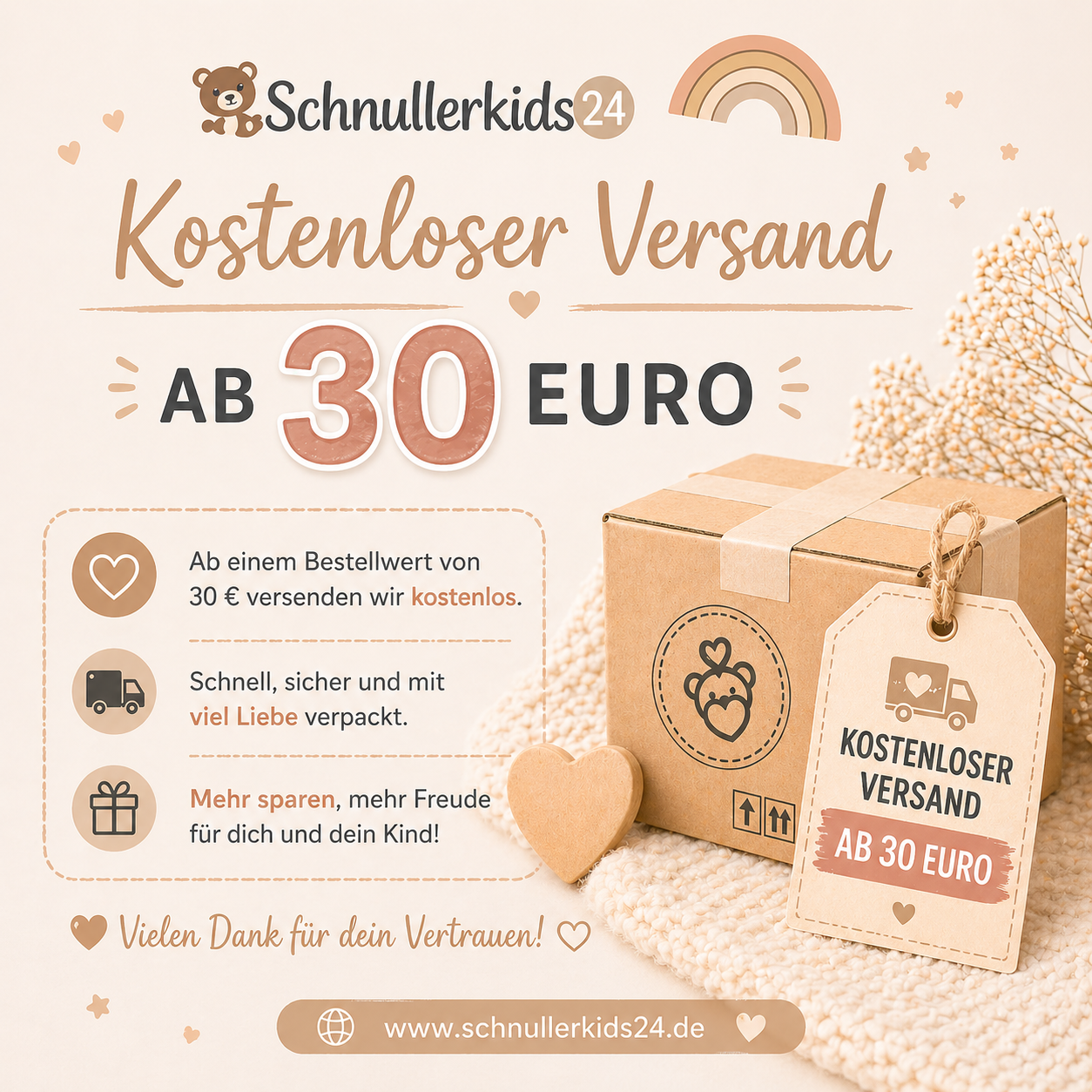 Personalisiertes Baby Geschenkset mit Namen  – Schnullerkette & Greifring aus Holz & Silikon