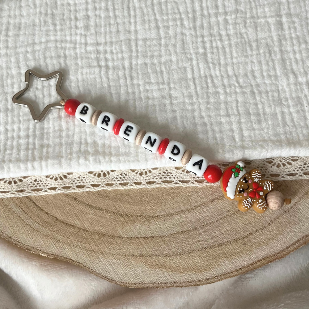 Personalisierter Weihnachtsschlüsselanhänger mit Namen – Weihnachtsgeschenk für Kinder & Erwachsene