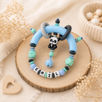 Schnullerkette & Greifling mit Namen - personalisiert - Baby Junge - Geschenk