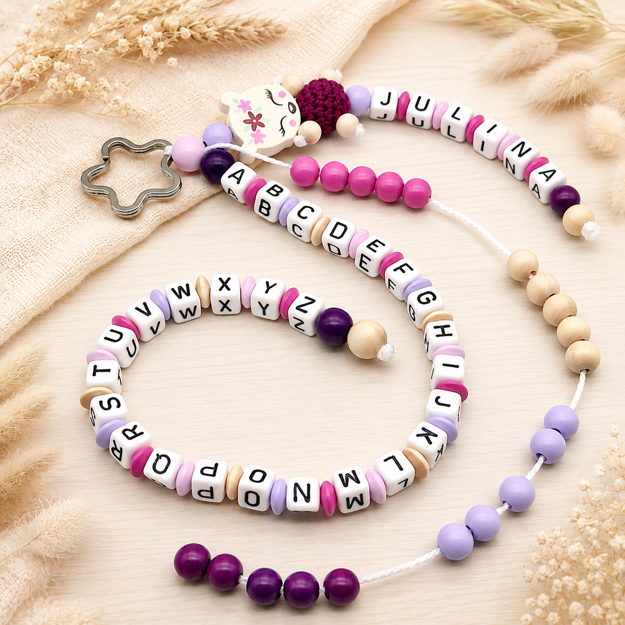 Personalisierte Rechenkette mit Namen – ABC Geschenk Einschulung