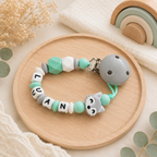Schnullerkette & Kinderwagenkette mit Namen - Fuchs - Junge