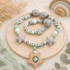 Schnullerkette & Kinderwagenkette mit Namen - Fuchs - Junge