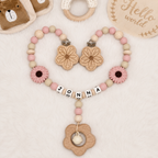 Kinderwagenkette - | Blümchen | Blush & Natur