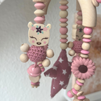 Baby Mobile Reh in rosa und Naturtönen - Mobile für Babybett, Stubenwagen oder Babyzimmer
