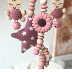 Baby Mobile Reh in rosa und Naturtönen - Mobile für Babybett, Stubenwagen oder Babyzimmer