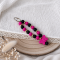 Schlüsselanhänger - Schmetterling - Pink, Schwarz