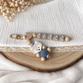 Schlüsselanhänger - Fuchs in blau, beige
