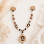 4er Set, Schnullerkette, Kinderwagenkette, Greifring, Babyschalen-Kette | Löwe in Leomuster