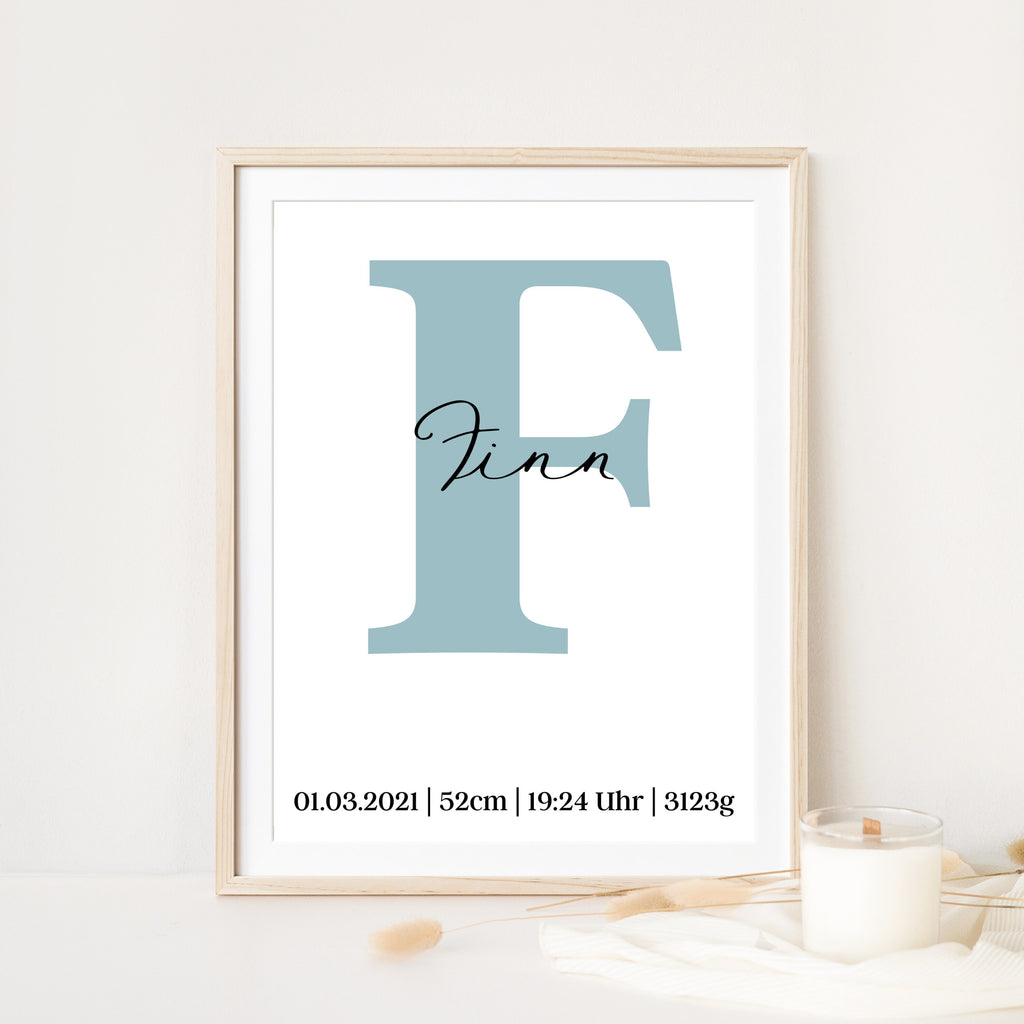 Geburtsposter - Minimalistisch