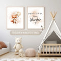 2er Set Geburtsposter - Kleines Wunder - Fuchs