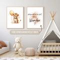 2er Set Geburtsposter - Kleines Wunder - Löwe