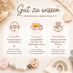 Schnullerkette mit Namen Kleine Prinzessin & Herz