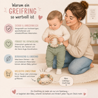 Schnullerkette & Greifling mit Namen - personalisiert - Baby Junge - Geschenk