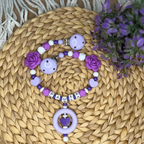 Handmade Kinderwagenkette für Mädchen - Silikon & Holz im perfekten Design