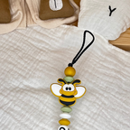 Schnullerkette mit Namen – Biene- Baby - Geschenk zur Geburt