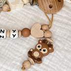 Schnullerkette mit Namen – Fuchs & Reh – Personalisierbar für Baby