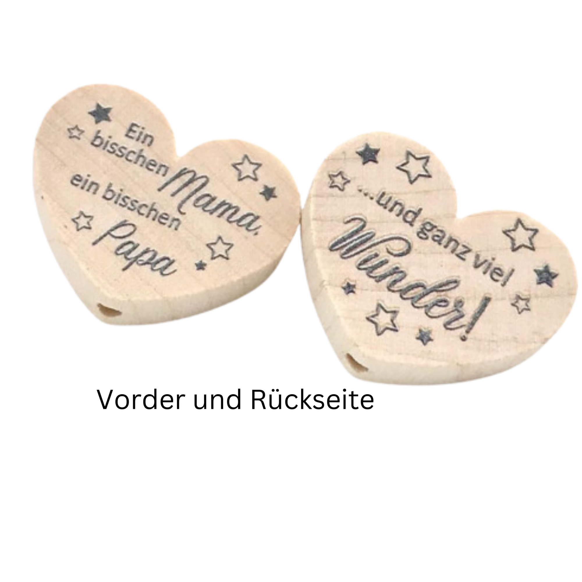 Schnullerkette mit Namen personalisiert - Fuchs - Mama & Papa viel Wunder - Geschenk zur Geburt