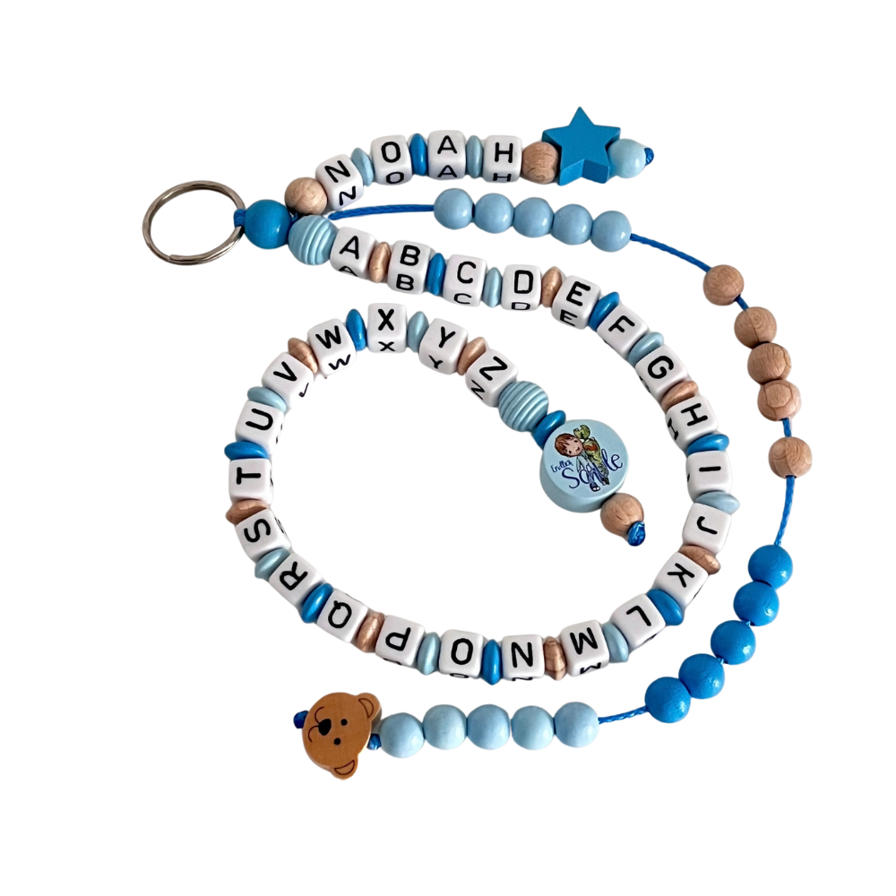 ABC Rechenkette mit Namen – personalisiertes Einschulung Geschenk