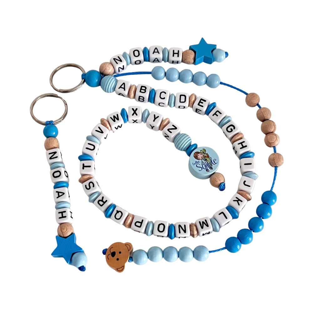 ABC Rechenkette mit Namen – personalisiertes Einschulung Geschenk