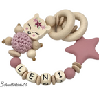 Greifling mit Namen personalisiert | Babyspielzeug | Geschenke zur Geburt Taufe oder Babyparty