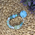 Für kleine Namenshelden – Personalisierte Schnullerkette handmade - personalisiert - Junge