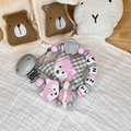 Schnullerkette mit Namen – Mädchen - Fuchs – Babygeschenk zur Geburt oder Taufe